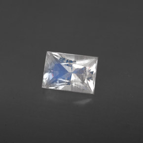 Pierre de lune arc-en-ciel blanc naturelle baguette, 0,64 ct, VS