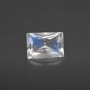 Pierre de lune arc-en-ciel blanc naturelle baguette, 0,79 ct, VS