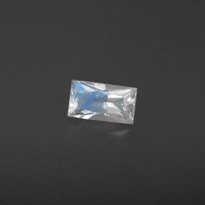 Pierre de lune arc-en-ciel Bleu blanc naturelle Baquette, 0.30 ct, VS