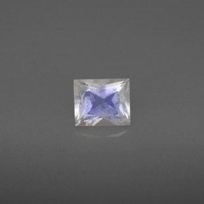 Pierre de lune arc-en-ciel blanc naturelle baguette, 0,83 ct, VS-SI