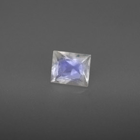 Pierre de lune arc-en-ciel blanc naturelle baguette, 0,83 ct, VS-SI