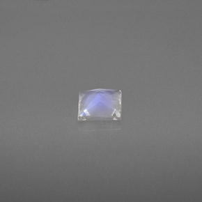 Pierre de lune arc-en-ciel Bleu blanc naturelle Carré, 0.53 ct, VS