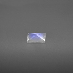 Pierre de lune arc-en-ciel blanc naturelle baguette, 0,51 ct, VS