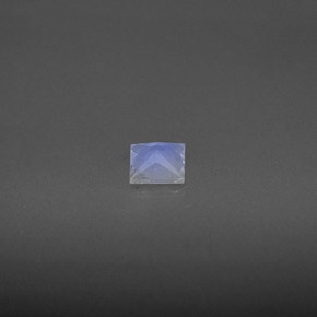 Pierre de lune arc-en-ciel blanc naturelle carré, 0,30 ct, VS
