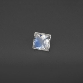 Pierre de lune arc-en-ciel Bleu blanc naturelle Carré, 0.26 ct, VS