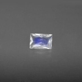 Pierre de lune arc-en-ciel blanc naturelle baguette, 0,51 ct, VS