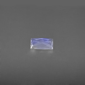 Pierre de lune arc-en-ciel Bleu blanc naturelle Baquette, 0.41 ct, VS