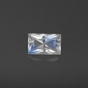 Pierre de lune arc-en-ciel Bleu blanc naturelle Baquette, 0.53 ct, VS