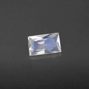 Pierre de lune arc-en-ciel Bleu blanc naturelle Baquette, 0.40 ct, VS