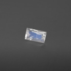 Pierre de lune arc-en-ciel blanc naturelle baguette, 0,23 ct, VS