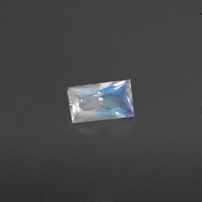 Pierre de lune arc-en-ciel blanc naturelle baguette, 0,23 ct, VS