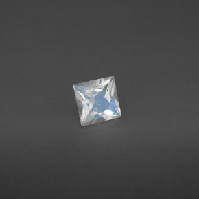 Pierre de lune arc-en-ciel Bleu blanc naturelle Carré, 0.36 ct, VS
