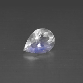 Pierre de lune arc-en-ciel blanc naturelle en forme de poire, 0,95 ct, VS