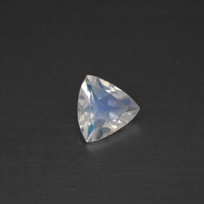 Pierre de lune arc-en-ciel blanc naturelle trillion, 0,52 ct, VS
