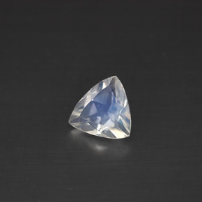 Pierre de lune arc-en-ciel blanc naturelle trillion, 0,52 ct, VS