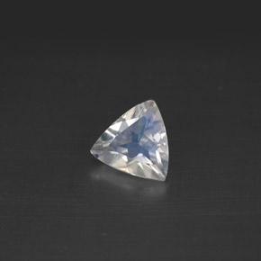 Pierre de lune arc-en-ciel blanc naturelle trillion, 0,57 ct, VS