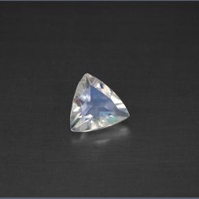 Pierre de lune arc-en-ciel blanc naturelle trillion, 0,57 ct, VS