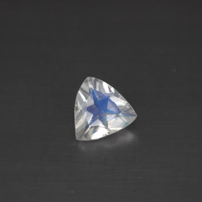 Pierre de lune arc-en-ciel Bleu blanc naturelle Trillion, 0.50 ct, VS