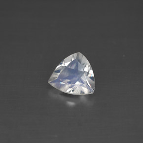 Pierre de lune arc-en-ciel blanc naturelle trillion, 0,56 ct, VS