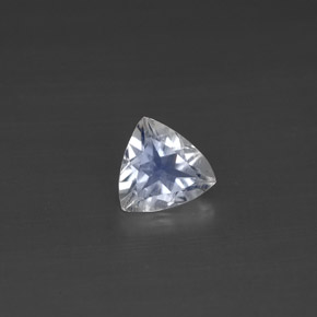 Pierre de lune arc-en-ciel blanc naturelle trillion, 0,48 ct, VS