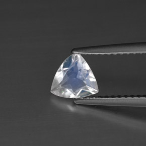 Pierre de lune arc-en-ciel Bleu blanc naturelle Trillion, 0.55 ct, VS