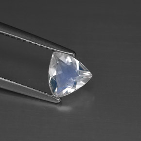 Pierre de lune arc-en-ciel Bleu blanc naturelle Trillion, 0.55 ct, VS