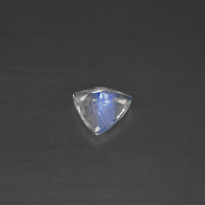 Pierre de lune arc-en-ciel Bleu blanc naturelle Trillion, 0.60 ct, VS