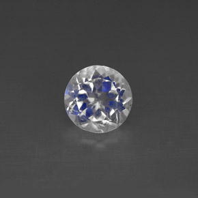 Pierre de lune arc-en-ciel Bleu blanc naturelle Coupe roude, 1.03 ct, VS