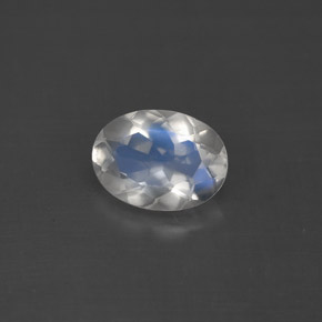 Pierre de lune arc-en-ciel blanc naturelle coupe ovale, 1,01 ct, VS