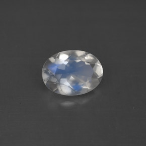 Pierre de lune arc-en-ciel blanc naturelle coupe ovale, 1,01 ct, VS