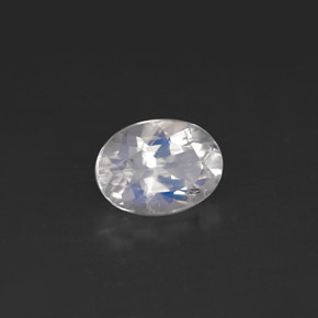 Pierre de lune arc-en-ciel blanc naturelle coupe ovale, 1,14 ct, VS