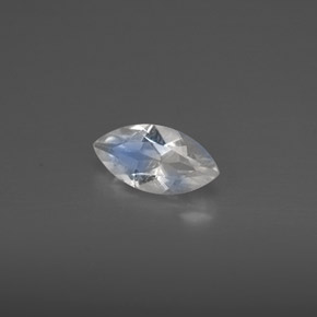 Pierre de lune arc-en-ciel blanc naturelle transparent, 0,49 ct, transparent / translucide