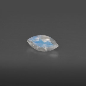 Pierre de lune arc-en-ciel blanc naturelle transparent, 0,47 ct, transparent / translucide