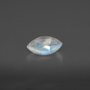 Pierre de lune arc-en-ciel Bleu blanc naturelle Transparent, 0.51 ct, Transparent / Translucide