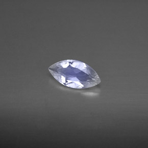 Pierre de lune arc-en-ciel blanc naturelle transparent, 0,41 ct, transparent / translucide