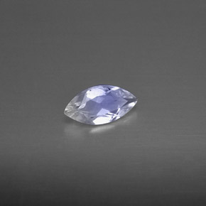 Pierre de lune arc-en-ciel blanc naturelle transparent, 0,41 ct, transparent / translucide