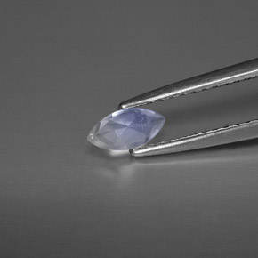 Pierre de lune arc-en-ciel Bleu blanc naturelle Transparent, 0.23 ct, Transparent / Translucide