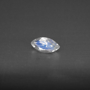 Pierre de lune arc-en-ciel blanc naturelle transparent, 0,28 ct, transparent / translucide