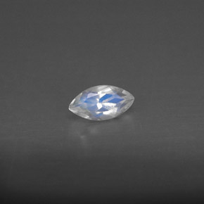 Pierre de lune arc-en-ciel blanc naturelle transparent, 0,28 ct, transparent / translucide