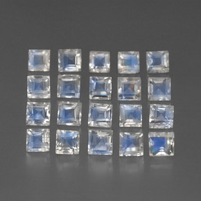 Achetez naturel ct blanc pierre de lune arc-en-ciel gems, transparent, en provenance inde chez gemselect. en stock, livraison internationale!