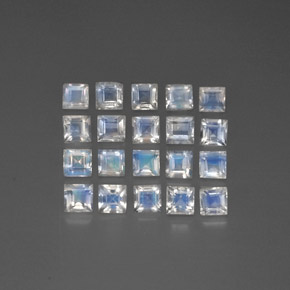 Achetez naturel 3,35ct blanc pierre de lune arc-en-ciel gems, transparent, en provenance inde chez gemselect. en stock, livraison internationale!