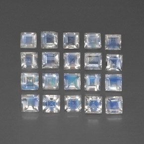 Achetez naturel 3,35ct blanc pierre de lune arc-en-ciel gems, transparent, en provenance inde chez gemselect. en stock, livraison internationale!