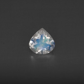 Pierre de lune arc-en-ciel Bleu blanc naturelle Transparent, 0.32 ct, Transparent / Translucide