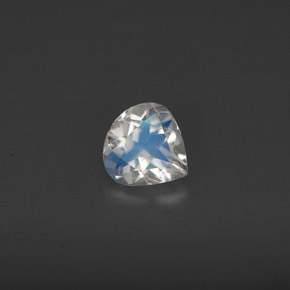 Pierre de lune arc-en-ciel Bleu blanc naturelle Transparent, 0.32 ct, Transparent / Translucide