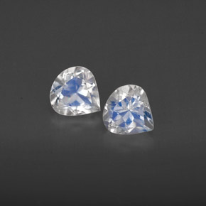 Achetez naturel ct Bleu blanc Pierre de lune arc-en-ciel gems, Transparent, En provenance Inde chez GemSelect. En stock, livraison internationale!