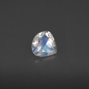 Pierre de lune arc-en-ciel blanc naturelle transparent, 0,31 ct, transparent / translucide