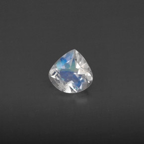 Pierre de lune arc-en-ciel blanc naturelle transparent, 0,31 ct, transparent / translucide