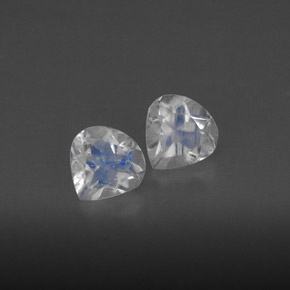 Achetez naturel ct Bleu blanc Pierre de lune arc-en-ciel gems, Transparent, En provenance Inde chez GemSelect. En stock, livraison internationale!