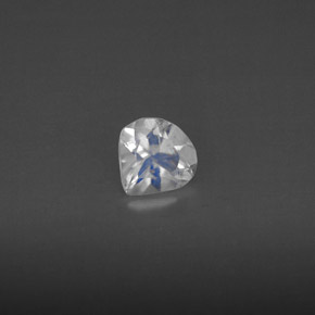 Pierre de lune arc-en-ciel blanc naturelle transparent, 0,39 ct, transparent / translucide