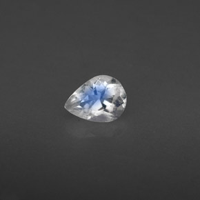 Pierre de lune arc-en-ciel blanc naturelle transparent, 0,31 ct, transparent / translucide